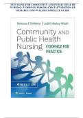 TEST BANK FOR COMMUNITY AND PUBLIC HEALTH NURSING&colon; EVIDENCE FOR PRACTICE 4TH EDITION BY DEMARCO AND WALSH&sol;COMPLETE GUIDE