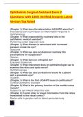 Ophthalmic Surgical Assistant Exam 2 Questions with 100&percnt; Verified Answers Latest Version Top Rated 