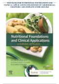 TEST BANK FOR NUTRITIONAL FOUNDATIONS AND CLINICAL APPLICATIONS 8TH EDITION BY GRODNER&sol;ALL CHAPTERS 1-20&sol;COMPLETE GUIDE 2024-2025