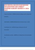 HESI Mental Health Exam Review 2026-2027&colon; 500 Questions & Correct Answers &lpar;Graded A&plus;&rpar;