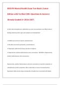 HESI PN Mental Health Exam Test Bank 2026-2027 &ndash; 280&plus; Verified Questions & Answers