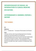 Pathophysiology of Disease Test Bank &lpar;8th Ed&rpar; &vert; Hammer & McPhee &vert; Case-Based Clinical