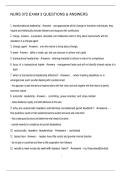 NURS 372 EXAM 3 QUESTIONS & ANSWERS