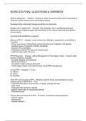 NURS 372 FINAL QUESTIONS & ANSWERS