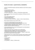 NURS 372 EXAM 1 QUESTIONS & ANSWERS
