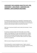 ASSESSMENT AND LEARNING ANALYTICS D293&colon; PRE-ASSESSMENT &vert; 2026 UPDATE &vert; QUESTIONS AND ANSWERS &vert; WITH COMPLETE SOLUTION&excl;&excl;
