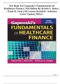 Test Bank For Gapenski's Fundamentals Of Healthcare Finance&comma; 3rd Edition By Kristin L&period; Reiter &vert; &vert; Paula H&period; Song &lbrack;All Lessons Included&plus; Solutions Latest Update&rsqb; 2026A&plus;