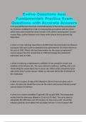 Evolve Questions hesi Fundamentals Practice Exam Questions with Accurate Answers
