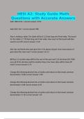 HESI A2&colon; Study Guide Math Questions with Accurate Answers