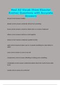 Hesi A2 Vocab &lpar;from Elsevier Evolve&rpar; Questions with Accurate Answers