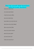 Hesi A2 overall 2025 Questions with Accurate Answers