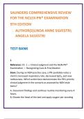 Saunders NCLEX-PN&reg; Test Bank 9th Ed &vert; Silvestri Practice Questions&comma; Rationales & PN Nursing Study Guide
