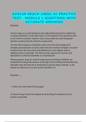 EVOLVE REACH &lpar;HESI&rpar; A2 PRACTICE TEST - MODULE 1 QUESTIONS WITH ACCURATE ANSWERS