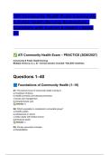 ATI Community Health Exam Community & Public Health Nursing Assessment &lowbar; Questions with Correct Answers &lowbar; Rated A&plus;&period;pdf