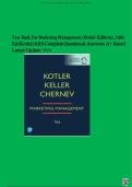 Test bank for Marketing Management &lpar;global edition&rpar;&comma; 16th Ed &lpar;Kotler&rpar; All s Complete Question & Answers A&plus; Rated latest update