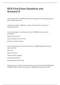 RCS Final Exam Questions and Answers