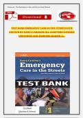 Emergency Care in the Streets &lpar;8th Edition&rpar; by Nancy Caroline &ndash; Test Bank with All Chapters Covered&comma; Questions and Answers