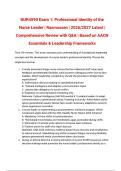 NUR4590 Exam 1&colon; Professional Identity of the Nurse Leader &vert; Rasmussen &vert; 2026&sol;2027 Latest &vert; Comprehensive Review with Q&A &vert; Based on AACN Essentials & Leadership Frameworks