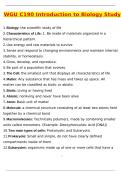 WGU C190 Introduction to Biology Latest 2026 Actual Questions and Verified Answers 2026 &sol; 2027 A&plus; Verified by Experts