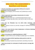 WGU D545 Pre-assessment 2 Exam Latest 2026 Actual Questions and Verified Answers 2026 &sol; 2027 A&plus; Verified by Experts