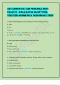 AST CERTIFICATION PRACTICE TEST EXAM &num;1 &vert; EXAM-LEVEL QUESTIONS&comma; VERIFIED ANSWERS & PASS-READY PREP