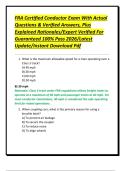 FRA Certified Conductor Exam With Actual Questions & Verified Answers&comma; Plus Explained Rationales&sol;Expert Verified For Guaranteed 100&percnt; Pass 2026&sol;Latest Update&sol;Instant Download Pdf