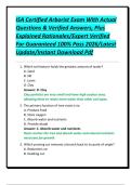 ISA Certified Arborist Exam With Actual Questions & Verified Answers&comma; Plus Explained Rationales&sol;Expert Verified For Guaranteed 100&percnt; Pass 2026&sol;Latest Update&sol;Instant Download Pdf