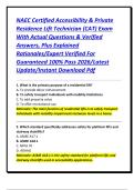 NAEC Certified Accessibility & Private Residence Lift Technician &lpar;CAT&rpar; Exam With Actual Questions & Verified Answers&comma; Plus Explained Rationales&sol;Expert Verified For Guaranteed 100&percnt; Pass 2026&sol;Latest Update&sol;Instant Download Pdf
