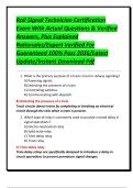 Rail Signal Technician Certification Exam With Actual Questions & Verified Answers&comma; Plus Explained Rationales&sol;Expert Verified For Guaranteed 100&percnt; Pass 2026&sol;Latest Update&sol;Instant Download Pdf