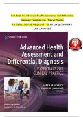 Test Bank for Advanced Health Assessment and Differential Diagnosis Essentials For Clinical Practice 1st Edition Myrick&comma; Chapters 1 - 12