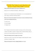 POS2041 The Federal courts-Questions and Answers &lpar;Latest&rpar; Solved 100&percnt; Correct