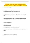 POS2041 Civil Liberties & Civil Rights Test - Questions Answers &lpar;Latest&rpar; Solved 100&percnt; Correct