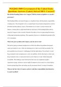 POS2041 &num;009 Government of the United States Questions Answers &lpar;Latest&rpar; Solved 100&percnt; Correct