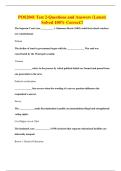 POS2041 Test 2-Questions and Answers &lpar;Latest&rpar; Solved 100&percnt; Correct