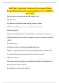 POS2041 American National Government Final Exam Questions and Answers &lpar;Latest&rpar; Solved 100&percnt; Correct