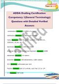 ADDA Drafting Certification&colon;  Competency 1&lpar;General Terminology&rpar;  Questions with Detailed Verified  Answers 