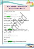 AHN 568 Unit 1 Questions with  Detailed Verified Answers 