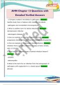 AHN Chapter 12 Questions with  Detailed Verified Answers