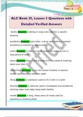 ALC Book 25&comma; Lesson 3 Questions with  Detailed Verified Answers