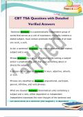 CBT TSA Questions with Detailed  Verified Answers 
