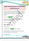 CMGT 460W Questions with Detailed  Verified Answers