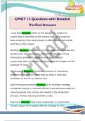 CMGT 12 Questions with Detailed  Verified Answers