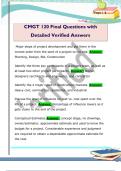 CMGT 120 Final Questions with  Detailed Verified Answers