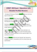 CMGT 450 Exam 1 Questions with  Detailed Verified Answers