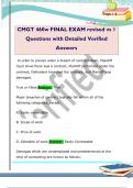 CMGT 460w FINAL EXAM revised vs 1  Questions with Detailed Verified  Answers