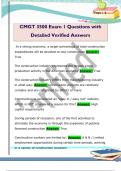 CMGT 3500 Exam 1 Questions with  Detailed Verified Answers 