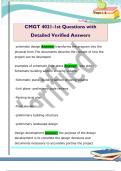 CMGT 4021-1st Questions with  Detailed Verified Answers