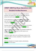 CMGT 4300 Final Exam Questions with  Detailed Verified Answers 