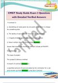 CMGT Study Guide Exam 2 Questions  with Detailed Verified Answers 