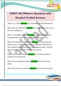 CMGT-462 Midterm Questions with  Detailed Verified Answers 